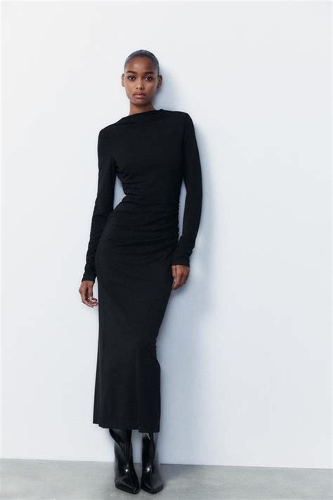 gedrapeerde jurk zara